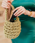Load image into Gallery viewer, hive metallic bridal handbag in gold
