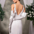 Load image into Gallery viewer, Calista Bridal Satin Opera Bridal Gloves, White