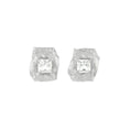 Load image into Gallery viewer, Deti White Sapphire Argenti Stud Bridal Earrings, Recycled Silver