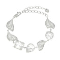 Load image into Gallery viewer, Eda White Sapphire Argenti Bridal Bracelet, Recycled Silver