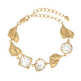Load image into Gallery viewer, Eda White Sapphire Bridal Bracelet, 18ct Gold Plated and Recycled Silver