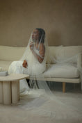 Load image into Gallery viewer, woman wearing hayze bridal ruffle veil