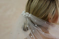 Load image into Gallery viewer, woman wearing hayze bridal scatter pearl veil