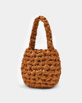 Load image into Gallery viewer, terracotta satin crochet bridal handbag