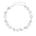 Load image into Gallery viewer, Mea White Sapphire Argenti Bridal Necklace, Recycled Silver