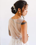 Load image into Gallery viewer, bride wearing Amarnam payra silk bridal hair accessory