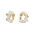 Load image into Gallery viewer, Soleil Bridal Earrings, 18ct Gold Plated and Recycled Silver