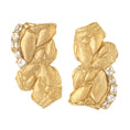 Load image into Gallery viewer, Zakia White Sapphire Bridal Earrings, 18ct Gold Plated and Recycled Silver