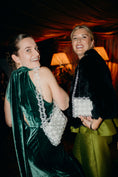 Load image into Gallery viewer, Two women in formal attire with decorative accessories, standing close together wearing a bridal bag