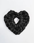 Load image into Gallery viewer, heart bridal scrunchie in black