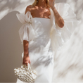 Load image into Gallery viewer, bride weaing nest bridal handbag in ivory