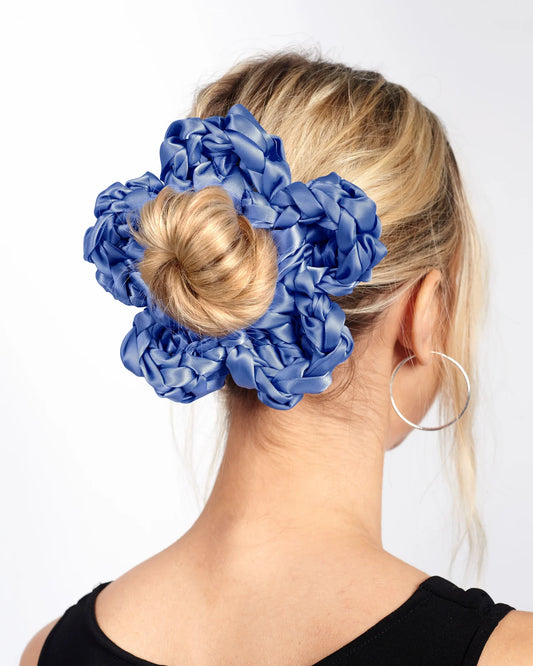 flower scrunchie in wisteria