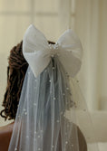 Load image into Gallery viewer, woman wearing hayze bridal hair bow
