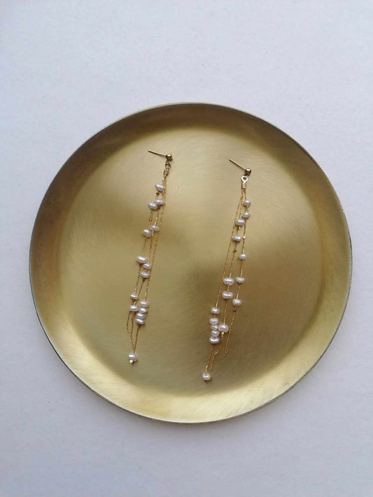 Amarnam pearl bridal earrings