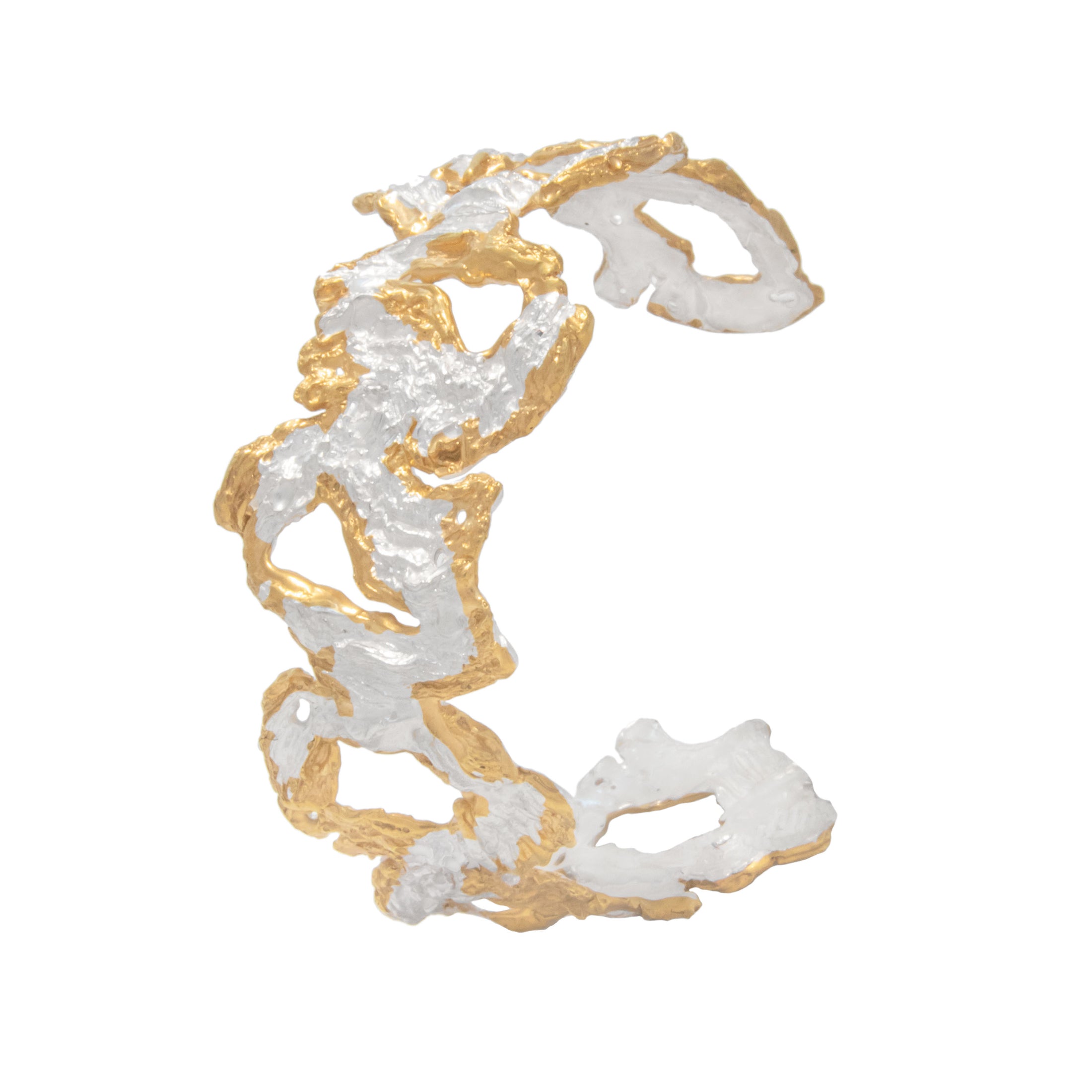 Abiline Bangle, 18ct Gold Plated and Recycled Silver