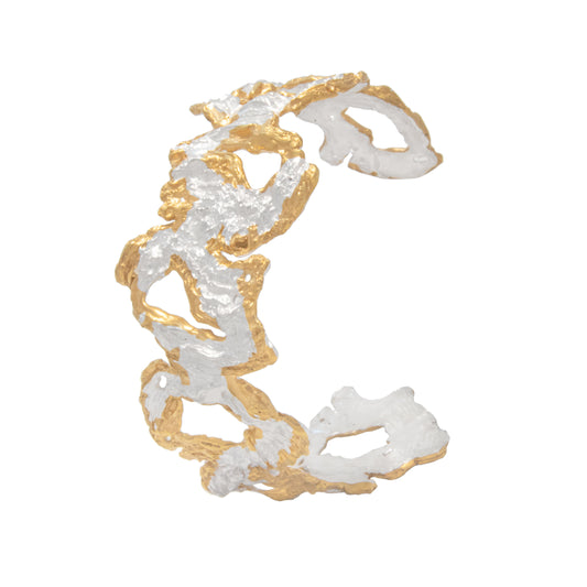 Abiline Bangle, 18ct Gold Plated and Recycled Silver