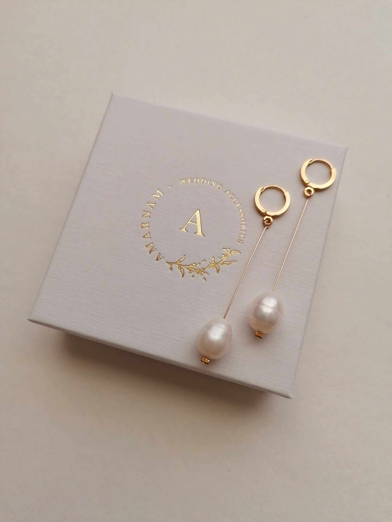 Amarnam ador pearl bridal earrings