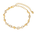 Load image into Gallery viewer, Ara White Sapphire Bridal Bracelet, 18ct Gold Plated and Recycled Silver
