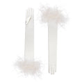 Load image into Gallery viewer, Cornelia James bridal opera gloves in white with ostrich feather cuff
