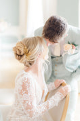 Load image into Gallery viewer, bride wearing Amarnam bridal hair comb
