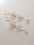 Load image into Gallery viewer, Amarnam silk flower bridal earrings
