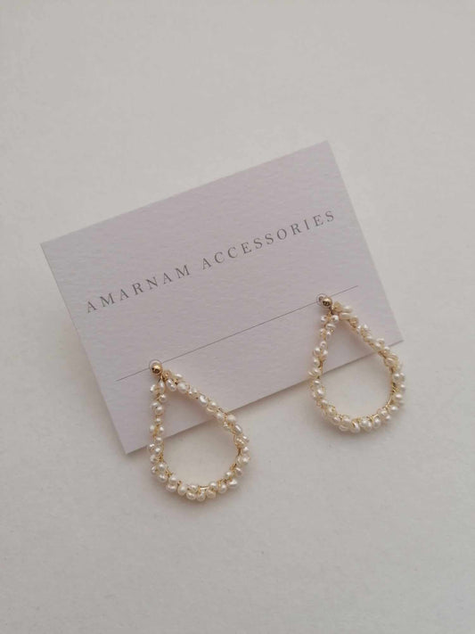 Amarnam pearl bridal earrings