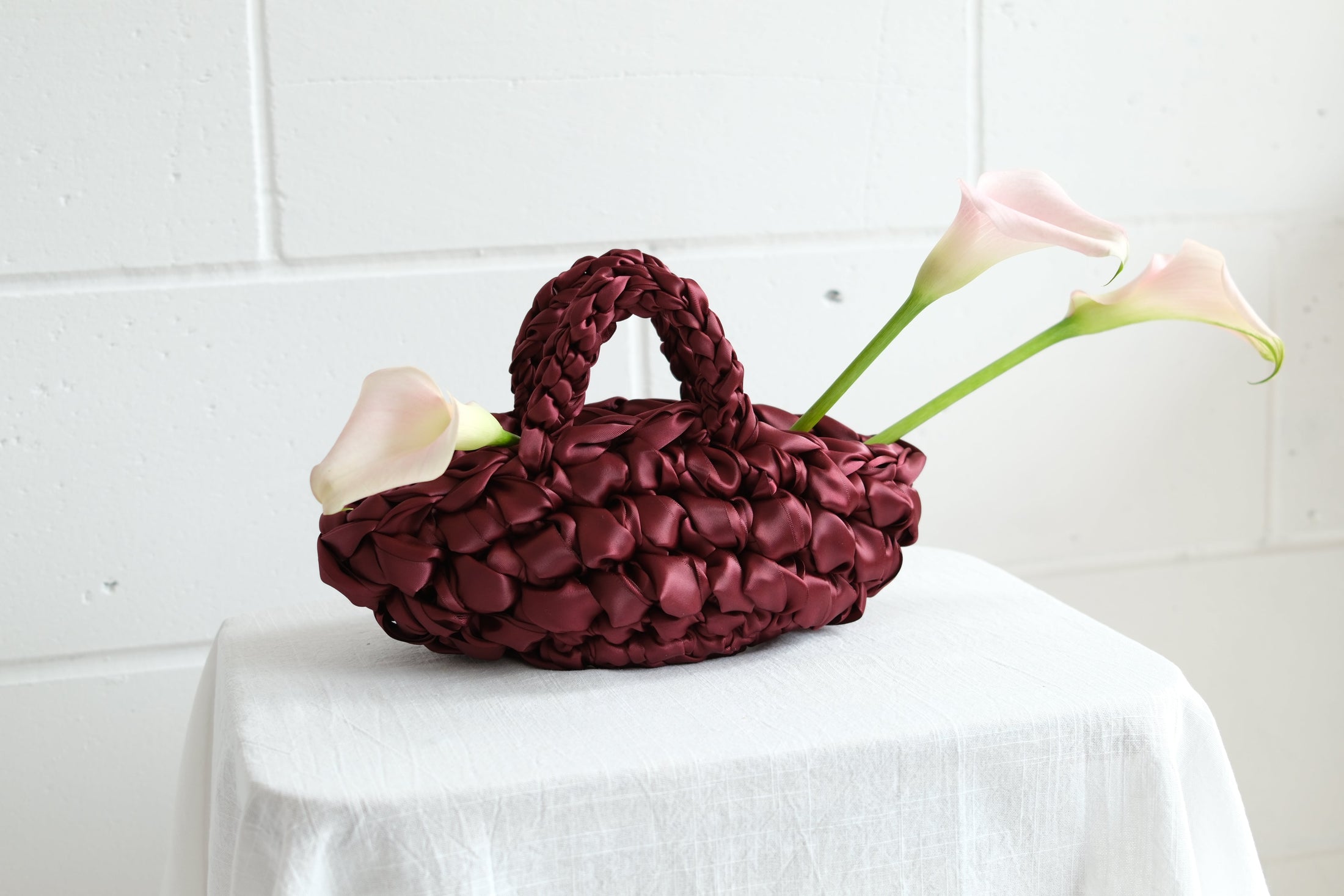 Nest Handmade Bridal Bag, Burgundy