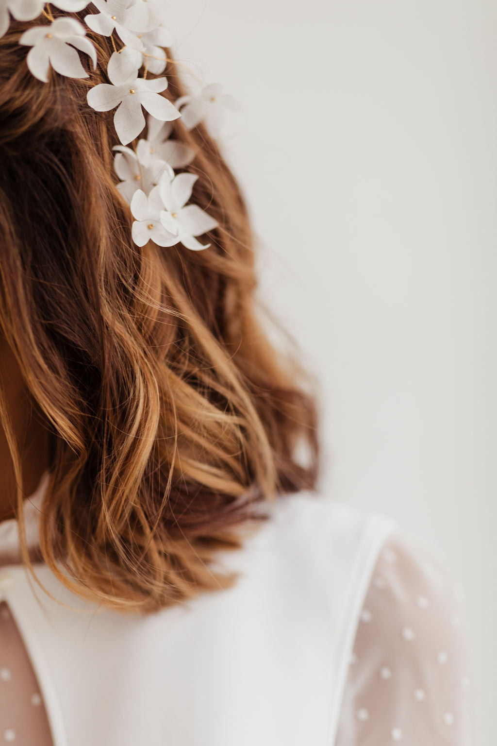 bride wearing Amarnam silk bridal hair pins