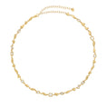 Load image into Gallery viewer, Hali White Sapphire Bridal Necklace, 18ct Gold Plated and Recycled Silver
