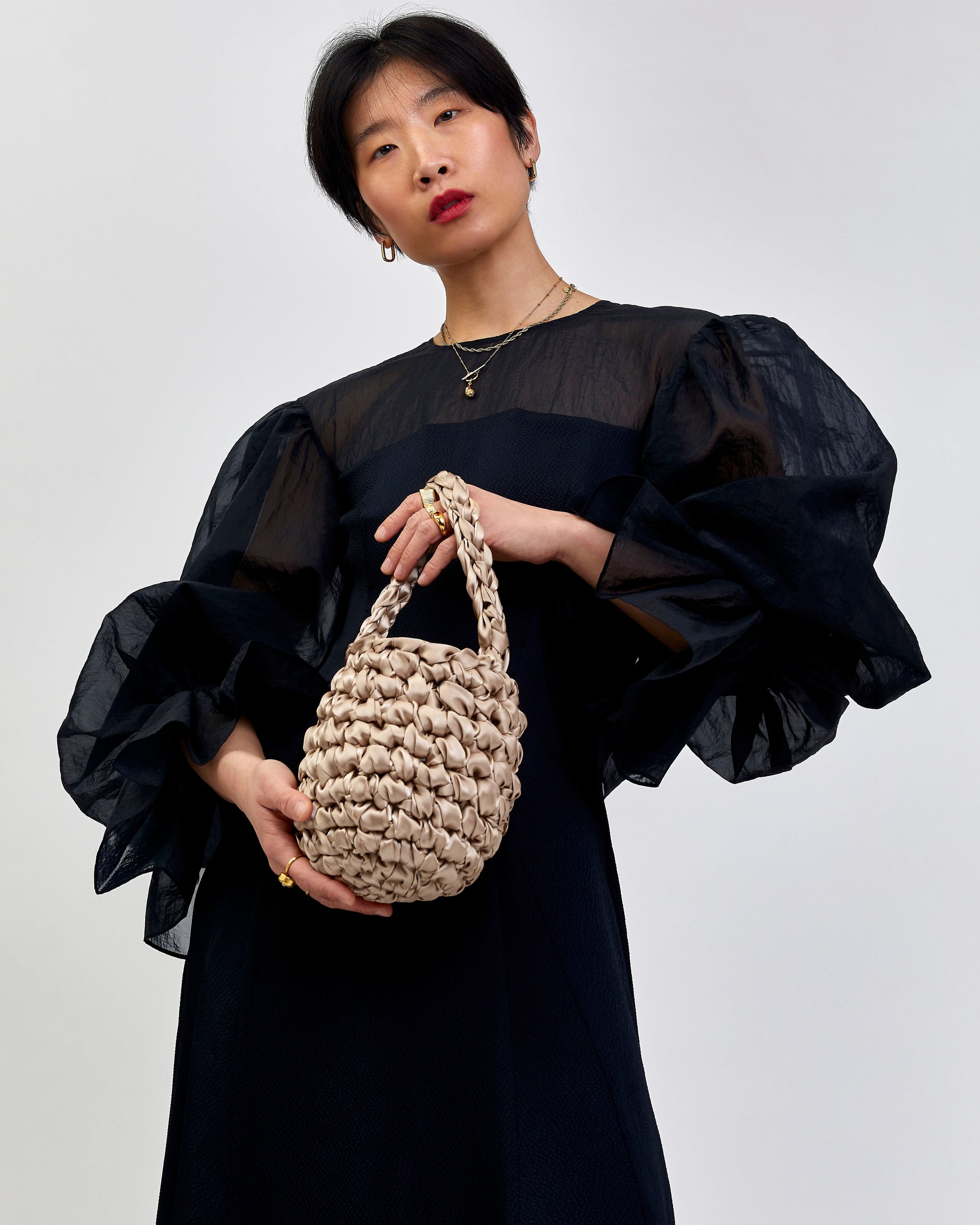 Hive Handmade Bridal Bag, Oyster