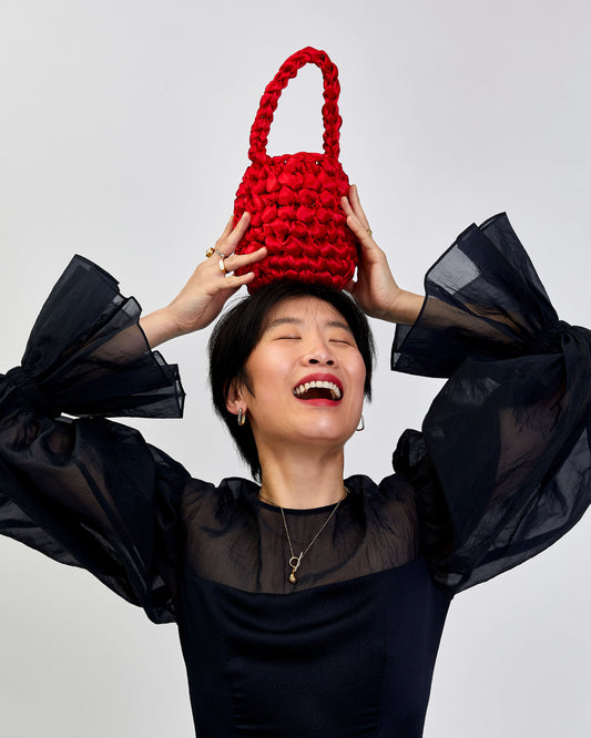 Hive Handmade Bridal Bag, Lipstick Red