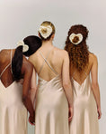 Load image into Gallery viewer, bridesmaids wearing heart scrunchie in white
