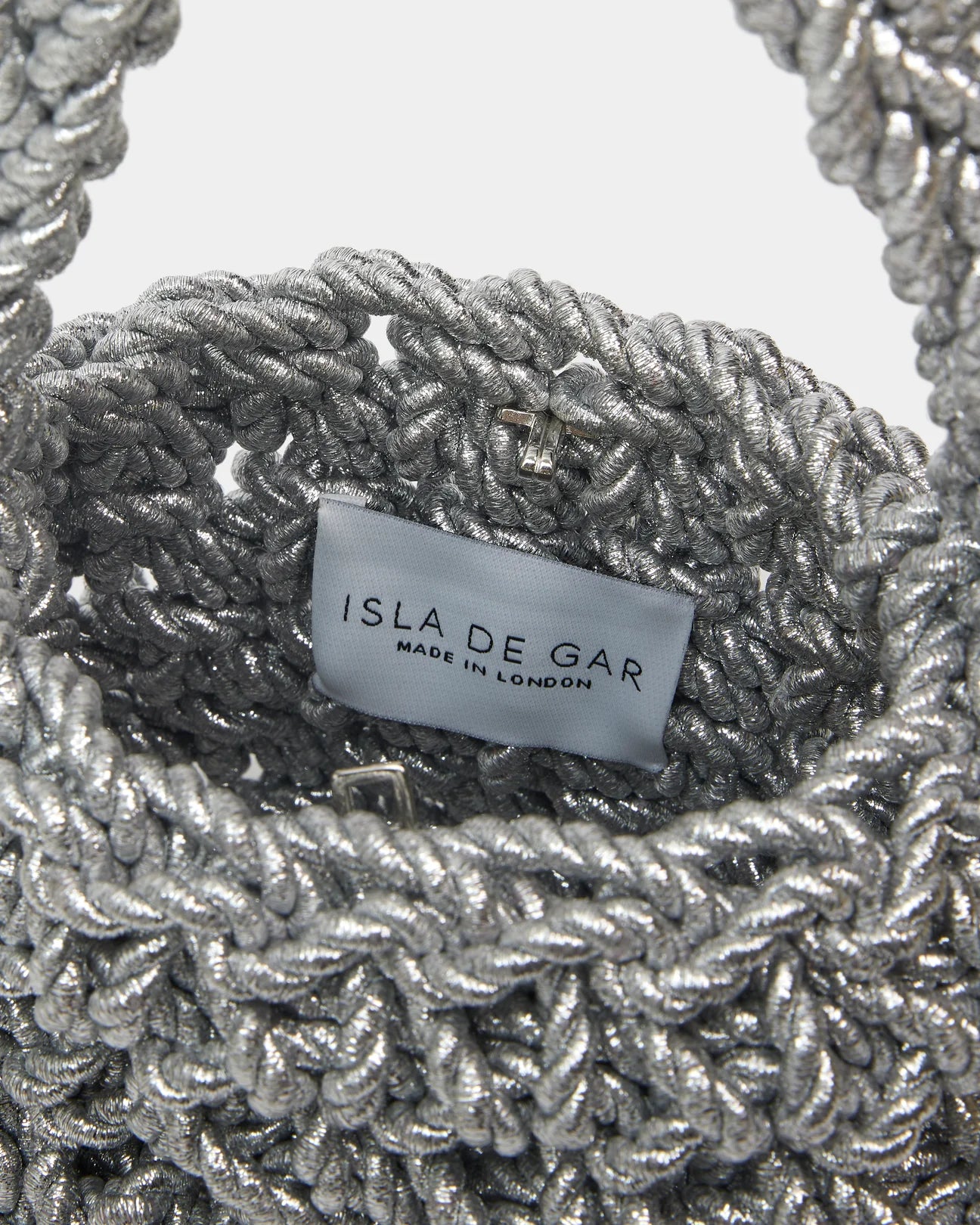 hive metallic handbag in silver