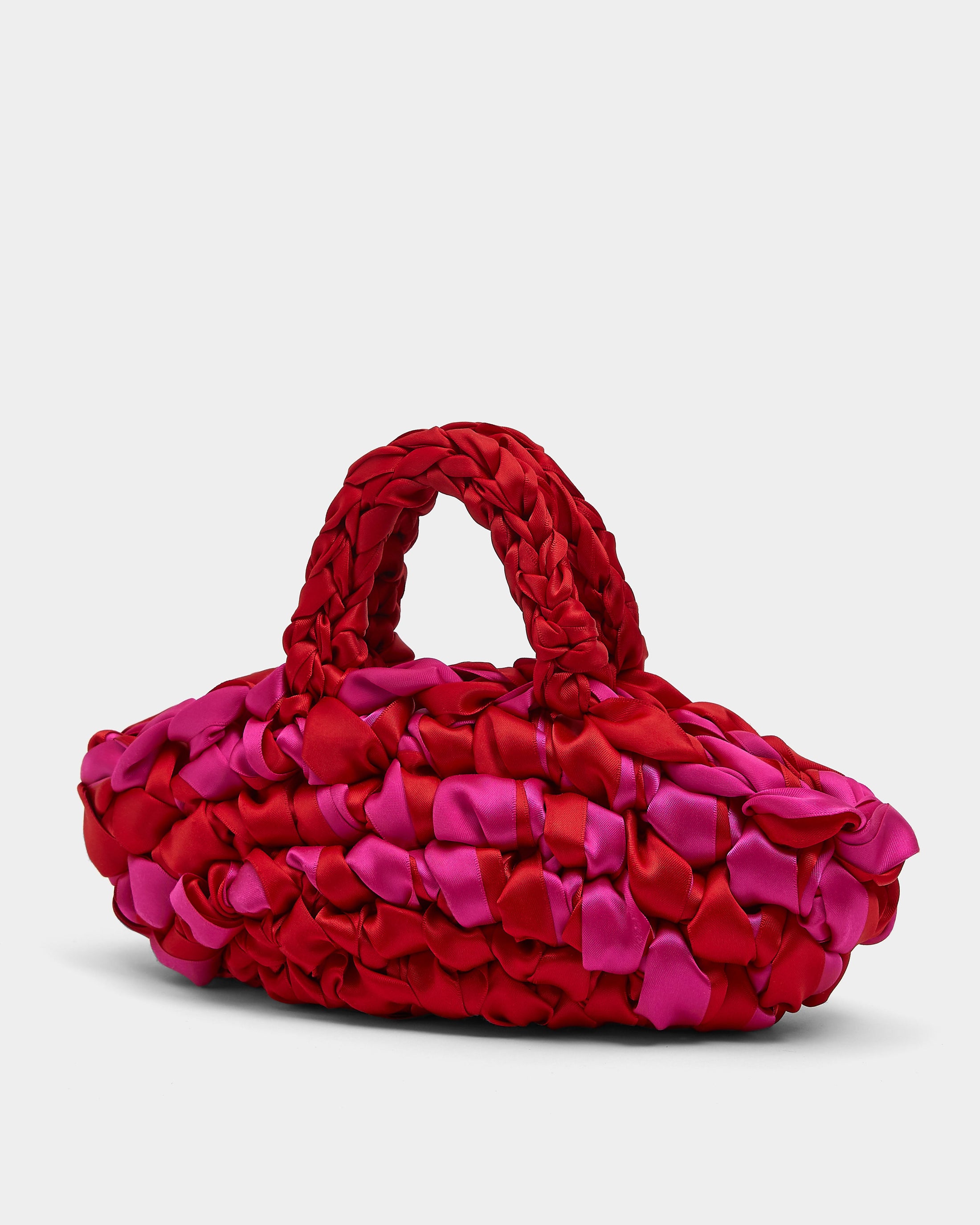 Nest Handmade Bridal Bag, Lipstick Red & Hot Pink