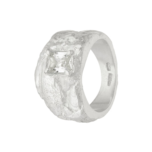 Kai White Sapphire Argenti Bridal Ring, Recycled Silver
