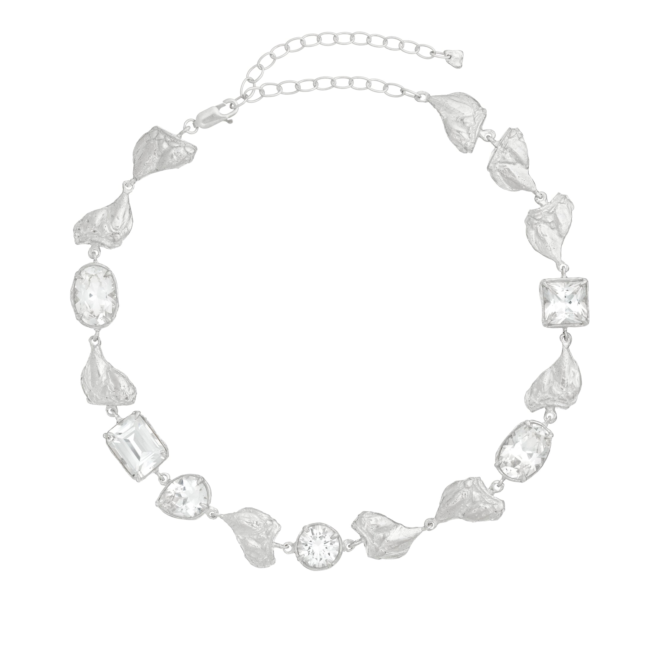 Mea White Sapphire Argenti Bridal Necklace, Recycled Silver