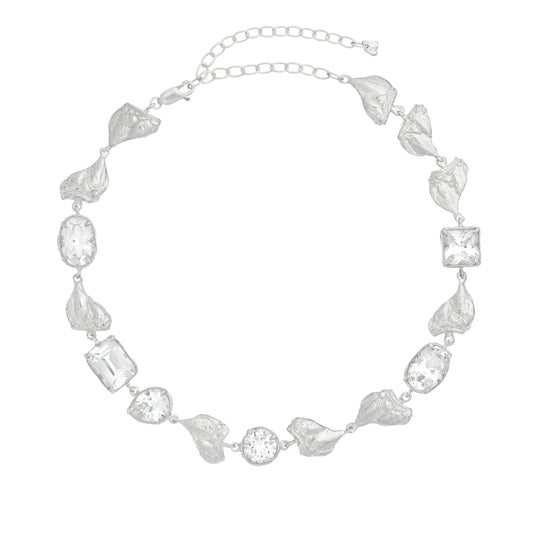 Mea White Sapphire Argenti Bridal Necklace, Recycled Silver