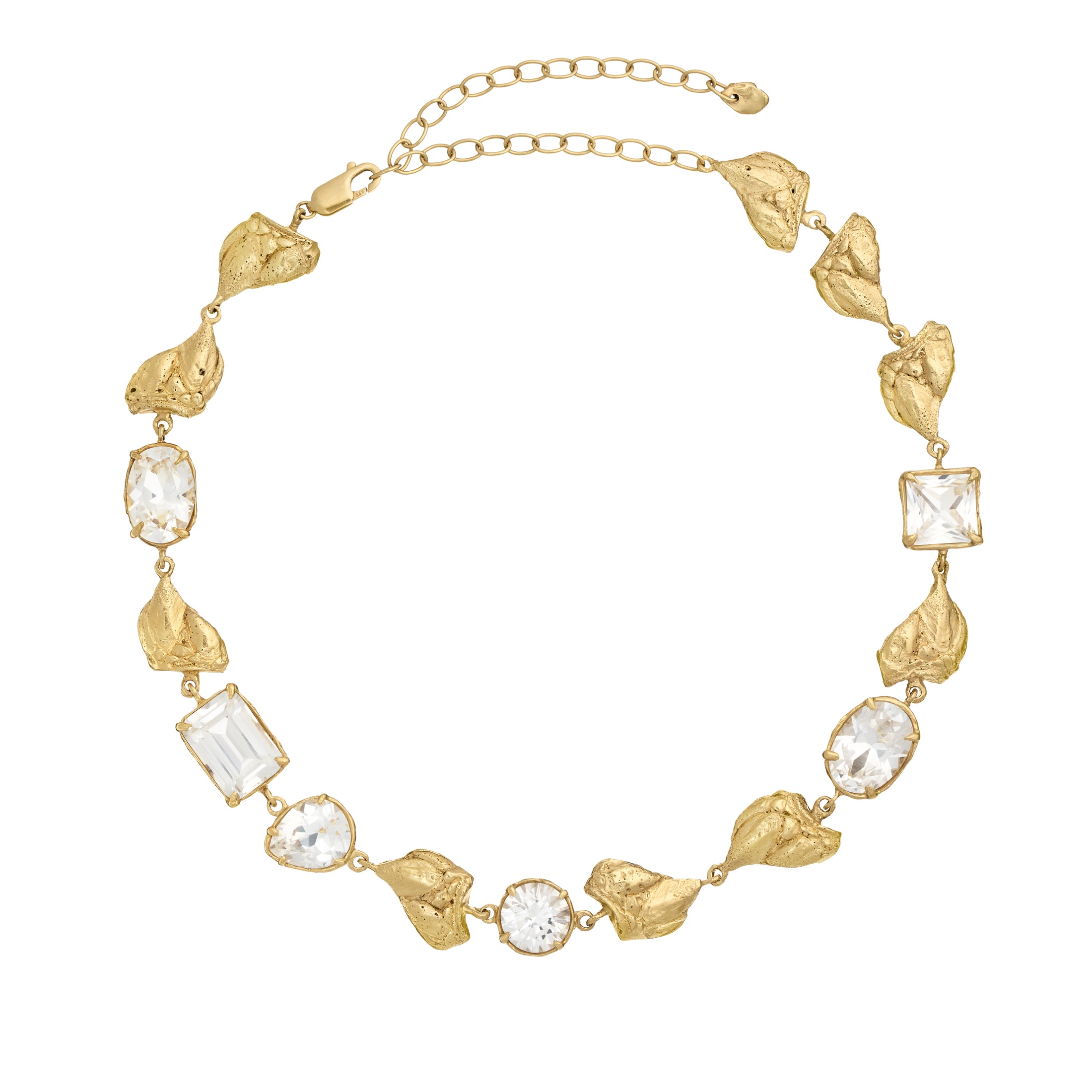 Mea White Sapphire Bridal Necklace, 18ct Gold Plated and Recycled Silver
