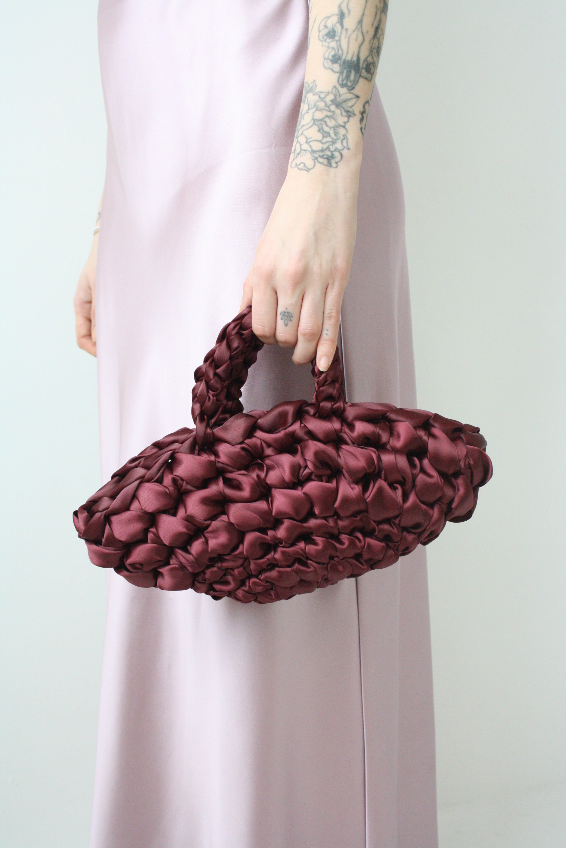Nest Handmade Bridal Bag, Burgundy