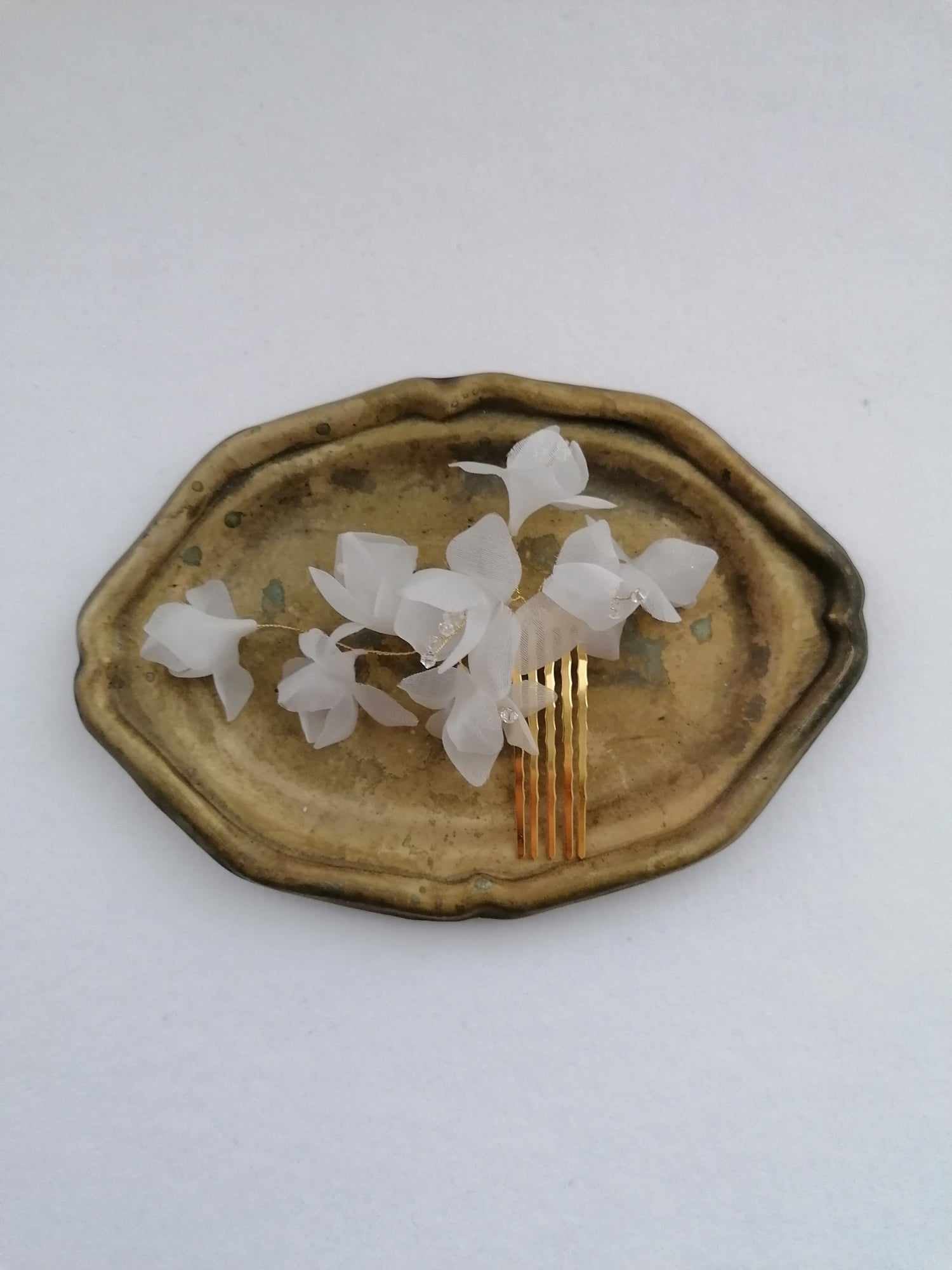 Amarnam silk bridal hair comb