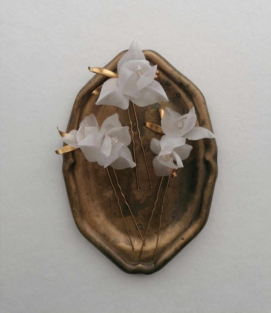 Amarnam silk bridal hair pins