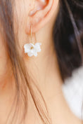 Load image into Gallery viewer, bride wearing Amarnam silk bridal earrings
