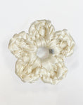 Load image into Gallery viewer, flower scrunchie in white
