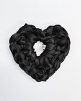 Load image into Gallery viewer, heart scrunchie in black
