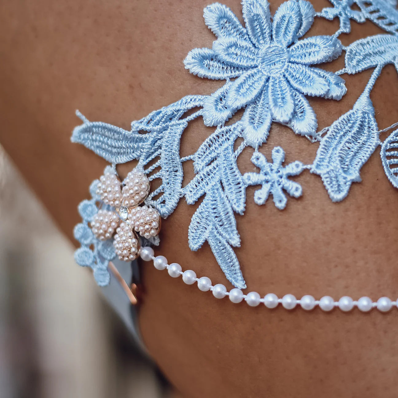 hayze bridal blue senna garter