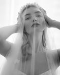 Load image into Gallery viewer, Black and white photo of a woman with a veil
