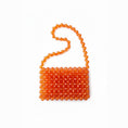 Load image into Gallery viewer, Orange beaded bridal handbag on a white background
