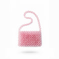 Load image into Gallery viewer, Pink beaded bridal bag on a white background
