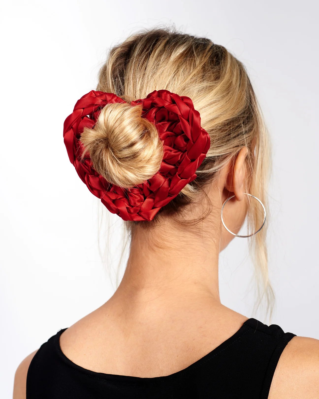 heart bridal scrunchie in red