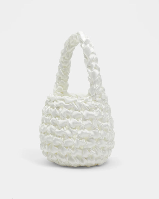 Hive bridal handbag in bright white